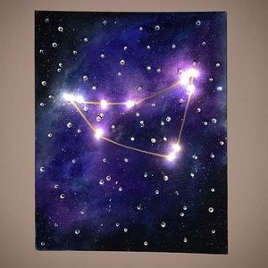 Custom Constellation Astrology Light Up Art